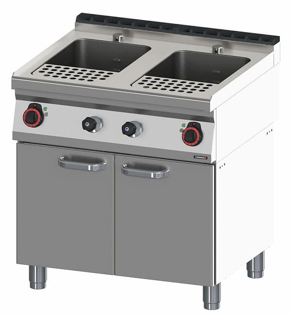 Cuiseur à pâtes avec soubassement 2x23 litres 80