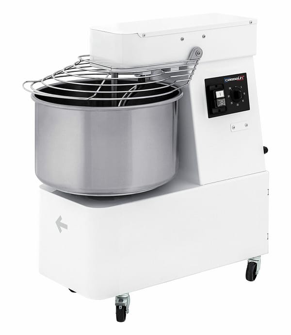 Pétrin à spirale tête et cuve fixes 2 vitesses 48Kg