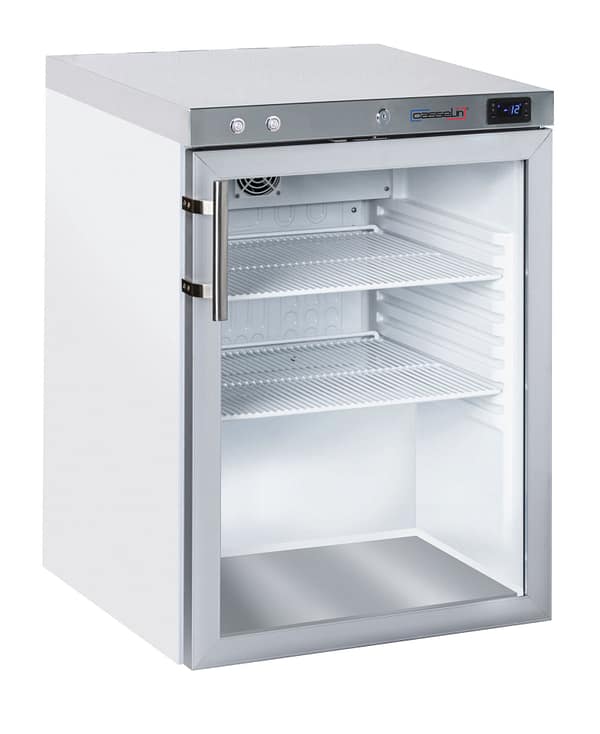 Armoire négative à spiritueux vitrée 140 L Blanche