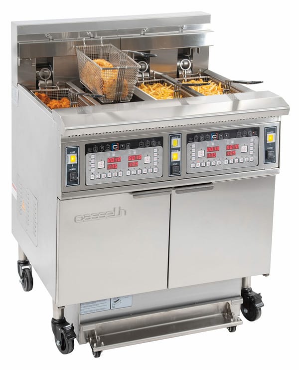 Friteuse électrique avec filtration 4 x 12 litres 17+17kW