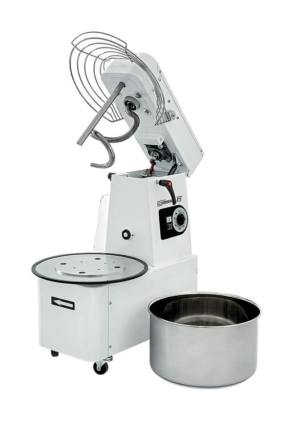 Pétrin à spirale tête relevable et cuve amovible 35Kg