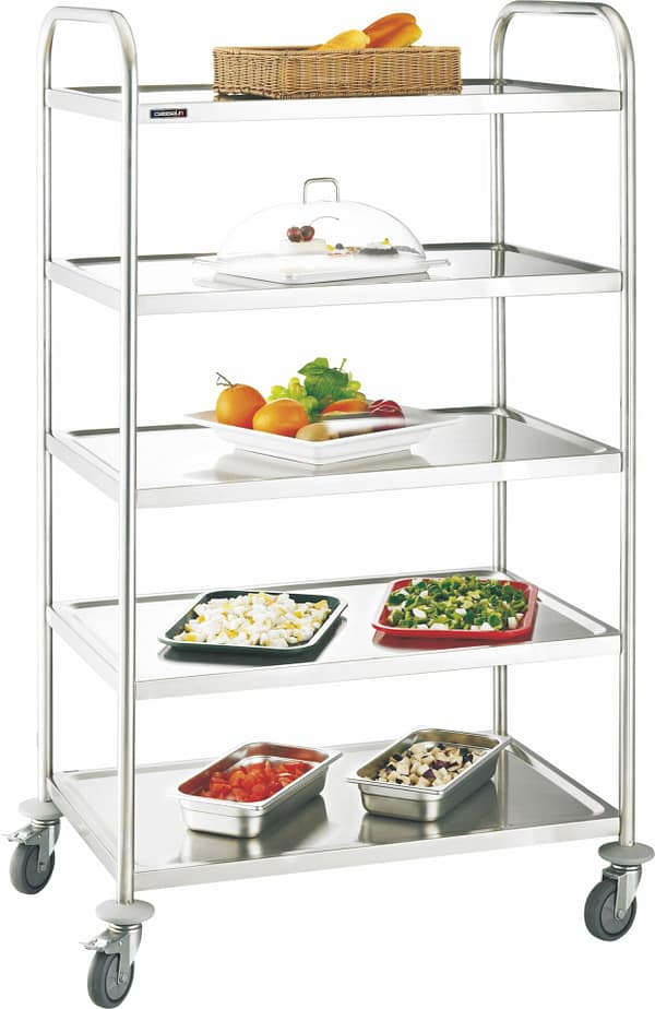 Chariot inox 5 plateaux