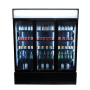 RÉFRIGÉRATEUR 3 PORTES EN VERRE NOIR